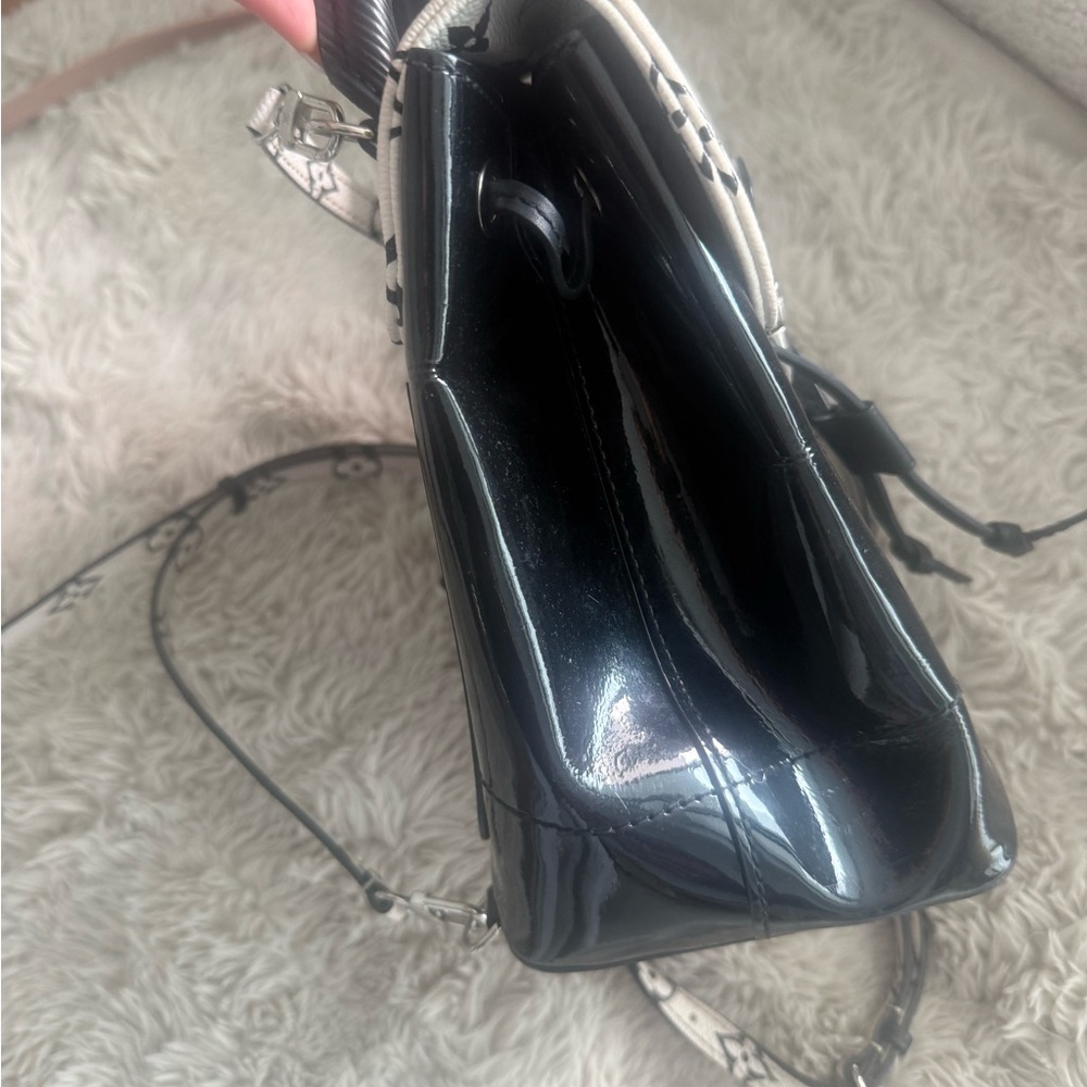 Louis Vuitton Black Patent & White Monogram Mini Backpack - Picture 8 of 12